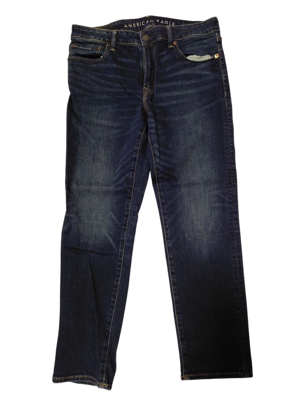 American Eagle Outfitters Men's Dark Blue Straight Jeans
